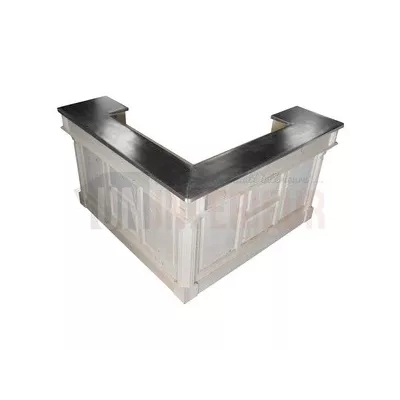 Bureau d'accueil en pin massif 160cm style bar bistrot - Chester
