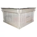 Comptoir de bar d'angle 180cm x 180cm en pin massif et zinc - Chester