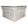 Comptoir de bar d'angle 180cm x 180cm en pin massif et zinc - Chester