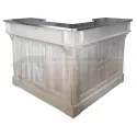 Comptoir de bar d'angle 140cm x 140cm en chêne massif - Chester