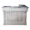 Comptoir de bar d'angle 140cm x 140cm en chêne massif - Chester