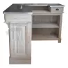 Comptoir de bar d'angle 140cm x 140cm en chêne massif - Chester