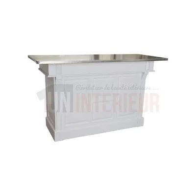 Tabouret de bar en chêne massif avec dossier - Chester