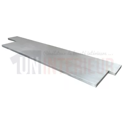 Plan de travail de cuisine en zinc 247 X 65 cm avec découpes- Zinc classique