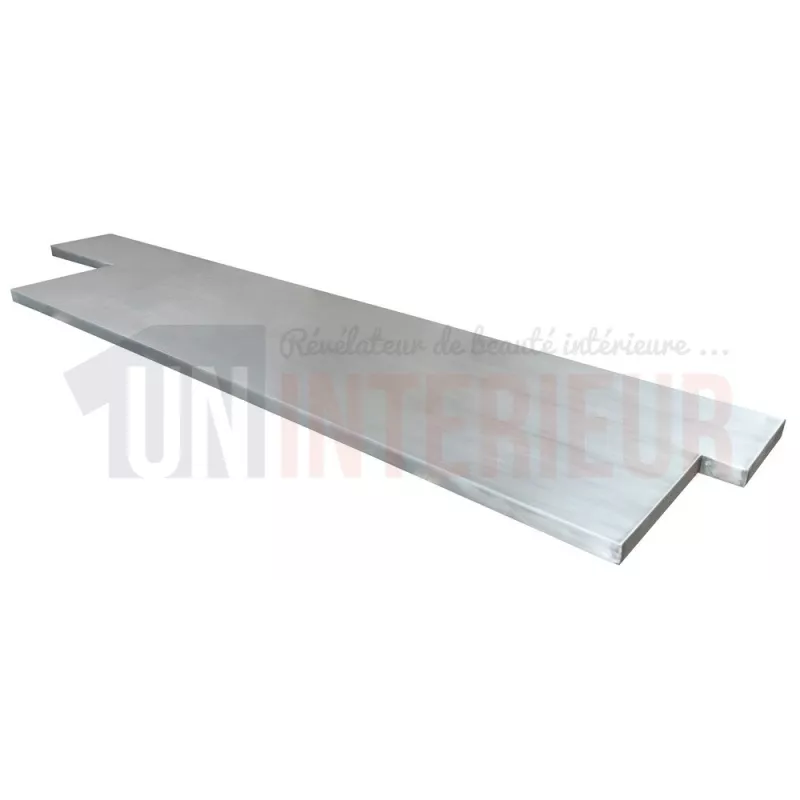 Plan de travail de cuisine en zinc 247 X 65 cm avec découpes- Zinc classique