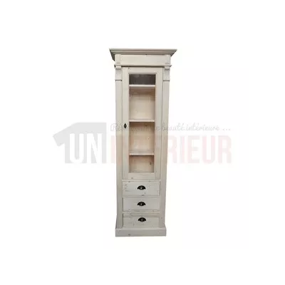 Meuble de salle de bain 3 tiroirs, en pin massif, 1 vasque - Chester