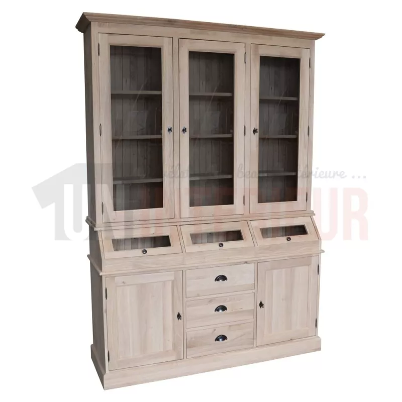 Vaisselier en chêne massif type meuble apothicaire - Apothecary