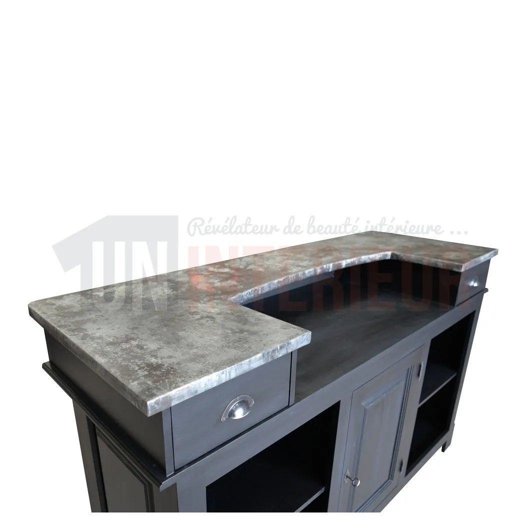 Plateau de comptoir de bar en zinc sur mesure - Zinc d'art