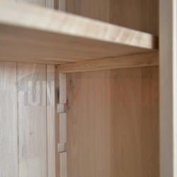 Bibliothèque en chêne massif avec étagères réglables - Loundry