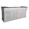 Grand meuble bar de 210cm en pin massif avec plateau zinc - Chester