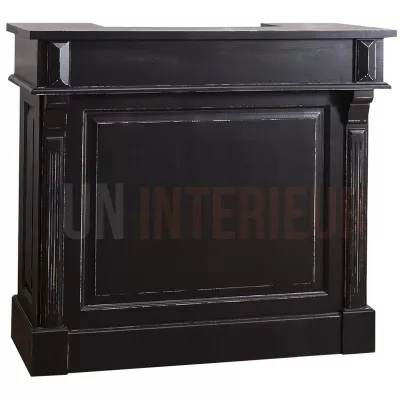 Bar en pin massif 120cm avec espace range-bouteilles - Chester