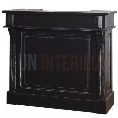 Bar en pin massif 120cm avec espace range-bouteilles - Chester