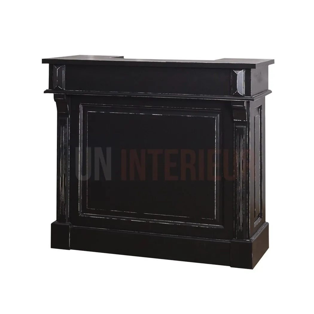 Bar en pin massif 120cm avec espace range-bouteilles - Chester