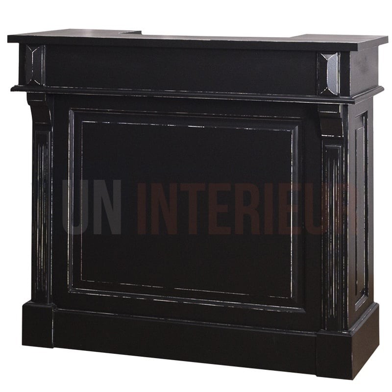 Bar en pin massif 120cm avec espace range-bouteilles - Chester