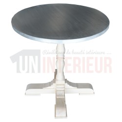 Table ronde de restaurant ou de repas en pin massif, 2 personnes - Deans