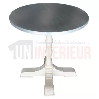 Table ronde de restaurant ou de repas en pin massif, 2 personnes - Deans
