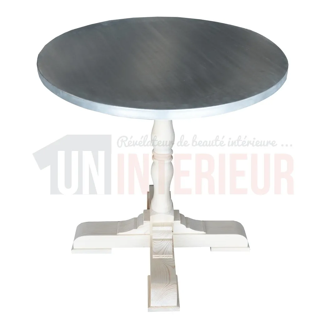 Table ronde de restaurant ou de repas en pin massif, 2 personnes - Deans