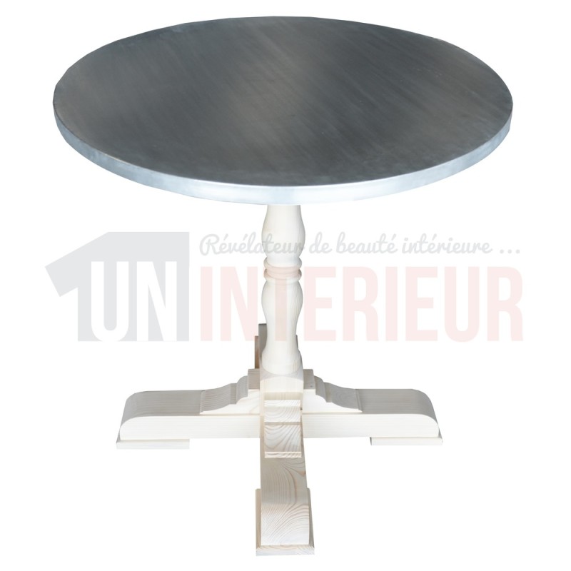 Table ronde de restaurant ou de repas en pin massif, 2 personnes - Deans