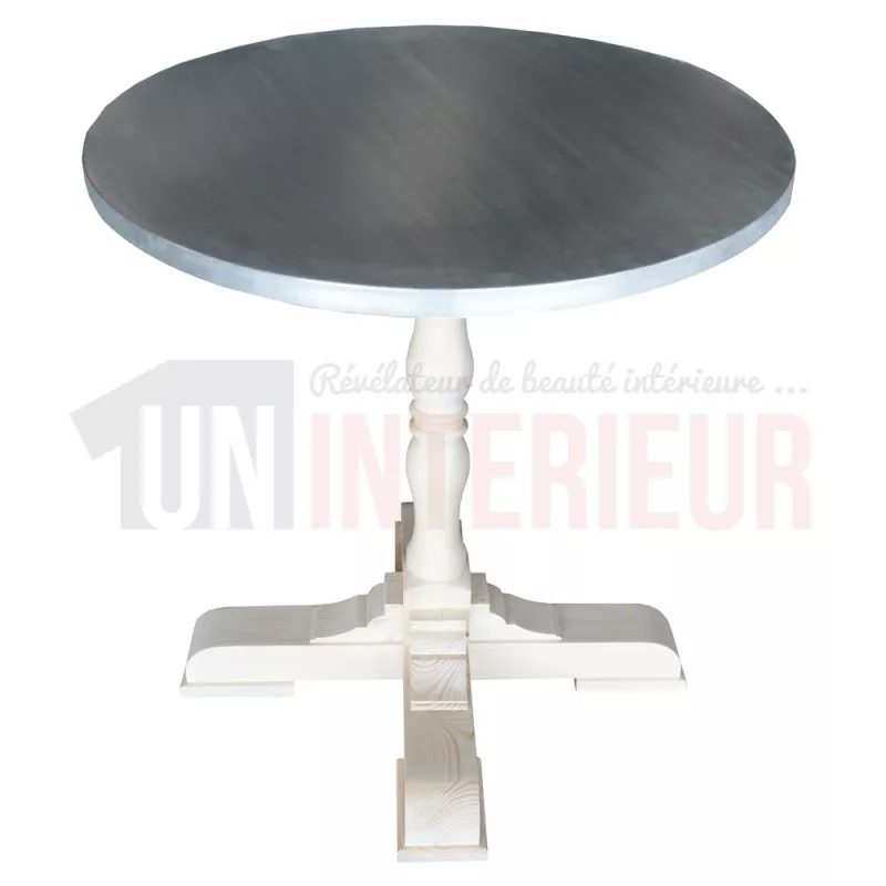 Table ronde de restaurant ou de repas en pin massif, 2 personnes - Deans