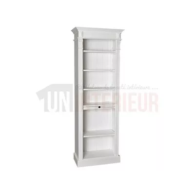Bibliothèque en pin massif de 120cm, 3 portes - Loundry