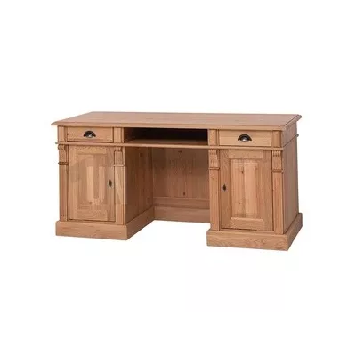 Grand meuble bureau de 160cm en pin massif - President