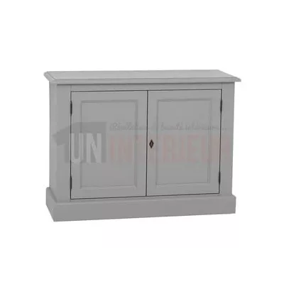 Rangement design 2 portes, 3 tiroirs en pin massif - Up