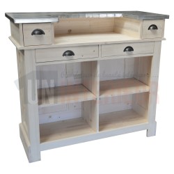 Meuble bar 120cm en pin massif - Chester