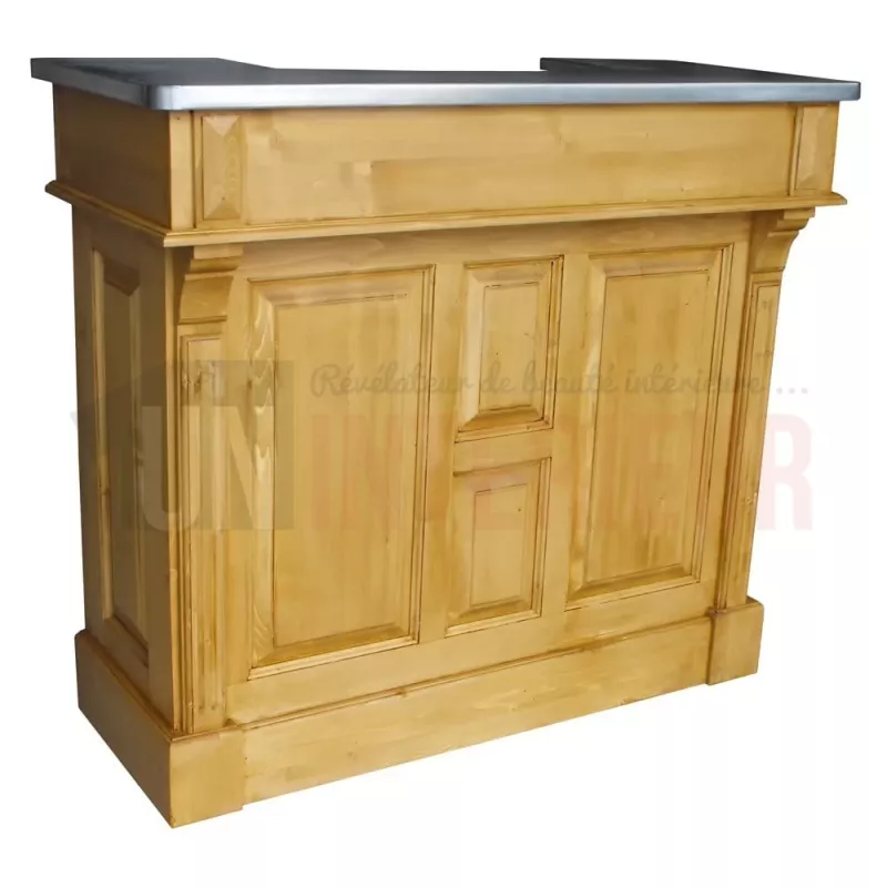 Meuble bar 120cm en pin massif - Chester