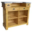 Meuble bar 120cm en pin massif - Chester