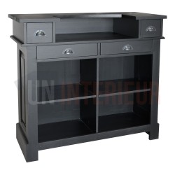 Meuble bar 120cm en pin massif - Chester