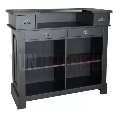 Meuble bar 120cm en pin massif - Chester