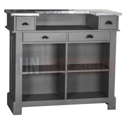 Meuble bar 120cm en pin massif - Chester