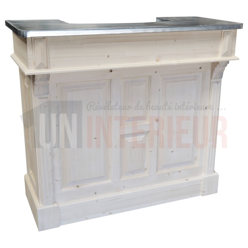 Meuble bar 120cm en pin massif - Chester