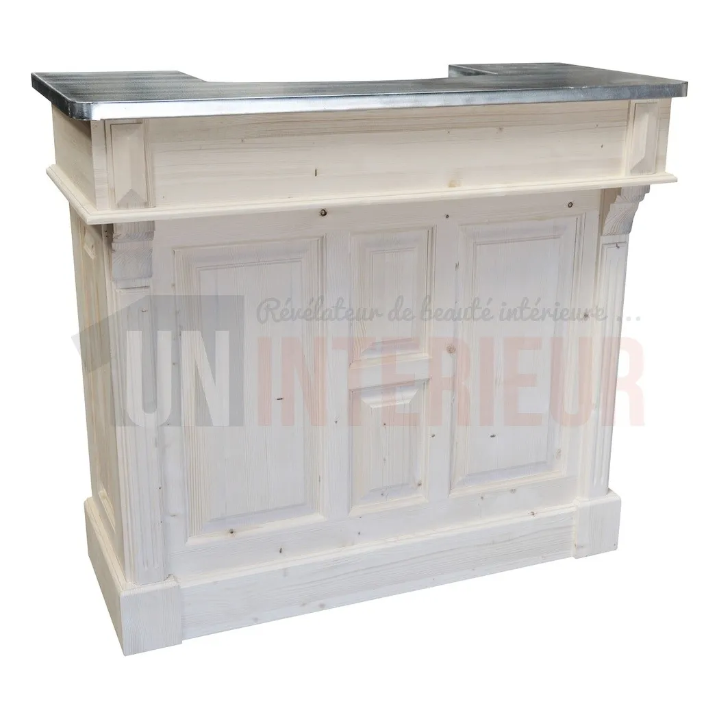 Meuble bar 120cm en pin massif - Chester