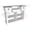 Comptoir de bar 140cm en pin massif - Chester