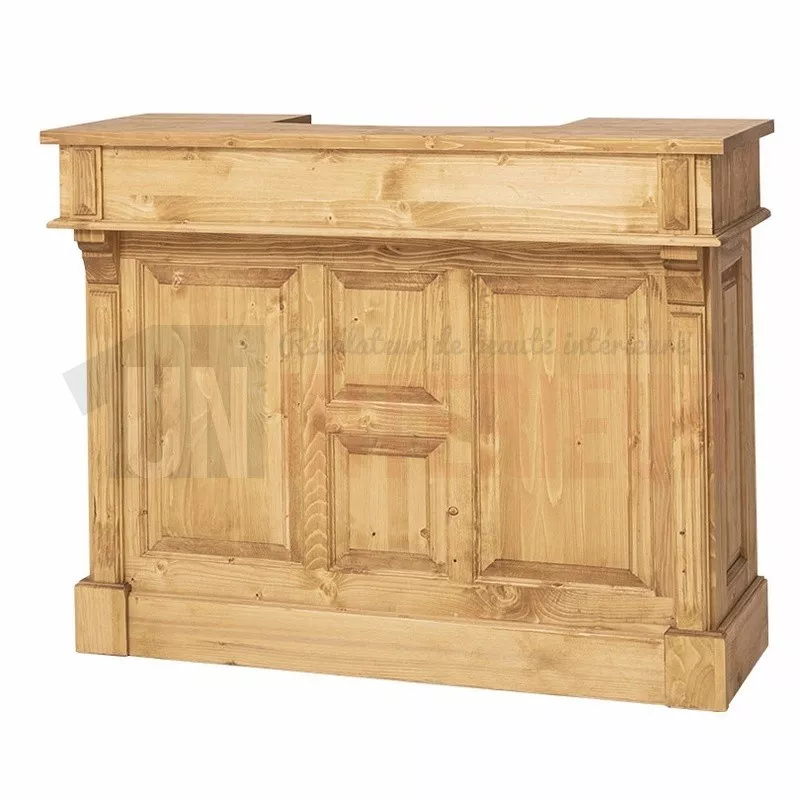 Comptoir de bar 140cm en pin massif - Chester