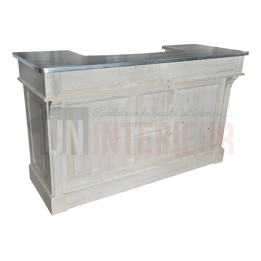 Comptoir de bar 140cm en pin massif - Chester
