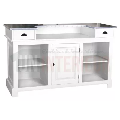 Meuble de bar 150cm en pin massif - Chester
