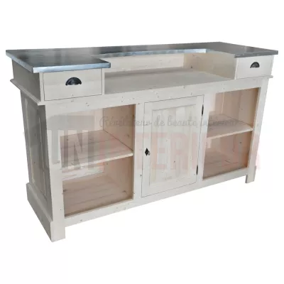 Comptoir de bar en pin massif 160cm - Chester