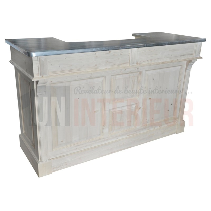 Comptoir de bar en pin massif 160cm - Chester