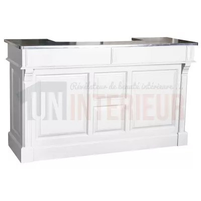 Comptoir de bar ou meuble bar en pin massif 180cm - Chester