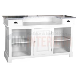 Comptoir de bar ou meuble bar en pin massif 180cm - Chester