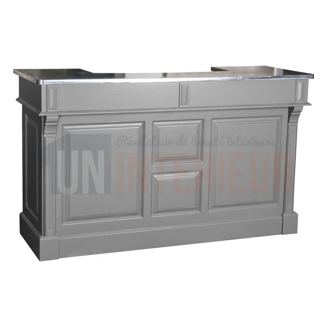 Comptoir de bar ou meuble bar en pin massif 180cm - Chester
