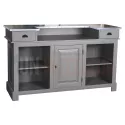 Comptoir de bar ou meuble bar en pin massif 180cm - Chester