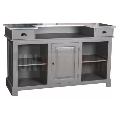 Comptoir de bar ou meuble bar en pin massif 180cm - Chester