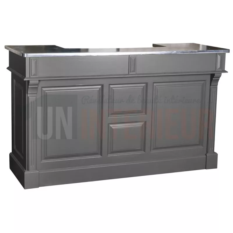 Comptoir de bar ou meuble bar en pin massif 180cm - Chester