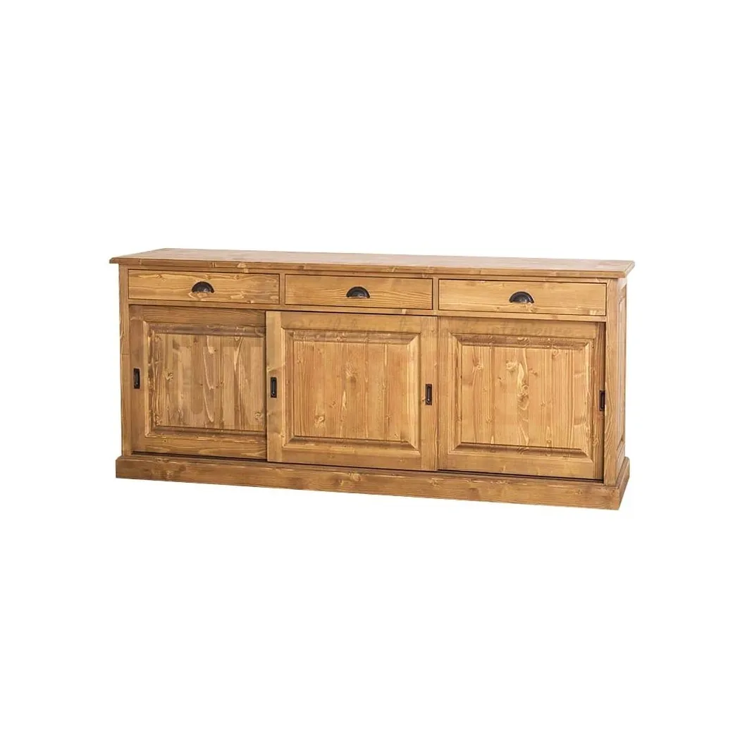Comptoir de bar ou meuble bar en pin massif 180cm - Chester