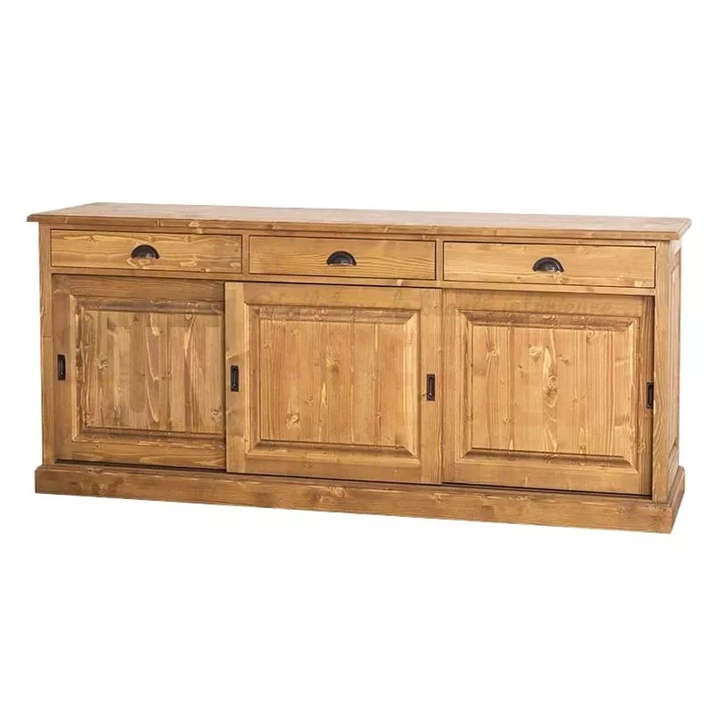 Comptoir de bar ou meuble bar en pin massif 180cm - Chester
