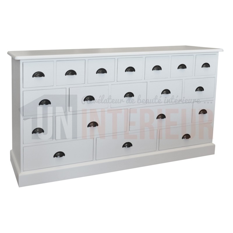 Meuble de mercerie en pin massif, 13 tiroirs - James