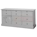 Meuble de mercerie en pin massif ou commode basse - Leigh